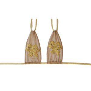 Gold Bows Private Beach Top Montce Swim